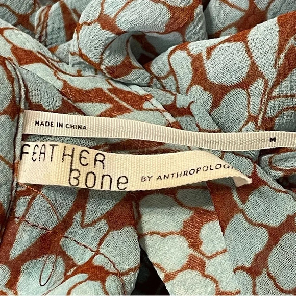 FEATHERBONE by ANTHROPOLOGIE NWOT Allegra Smocked Blouse - Picture 7 of 9